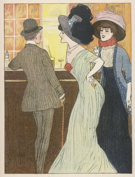 Framed Print : Three at the Bar 1908 Framed Print : Three at the Bar 1908