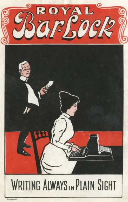 Framed Print : Bar-Lock Typewriter Ad Framed Print : Bar-Lock Typewriter Ad