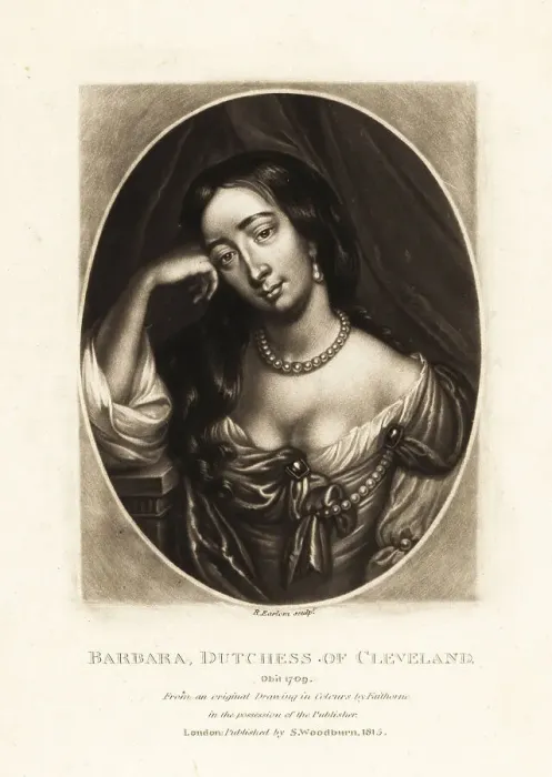 Framed Print : Barbara Palmer, 1st Duchess of Cleveland, mistress to King Charl Framed Print : Barbara Palmer, 1st Duchess of Cleveland, mistress to King Charl