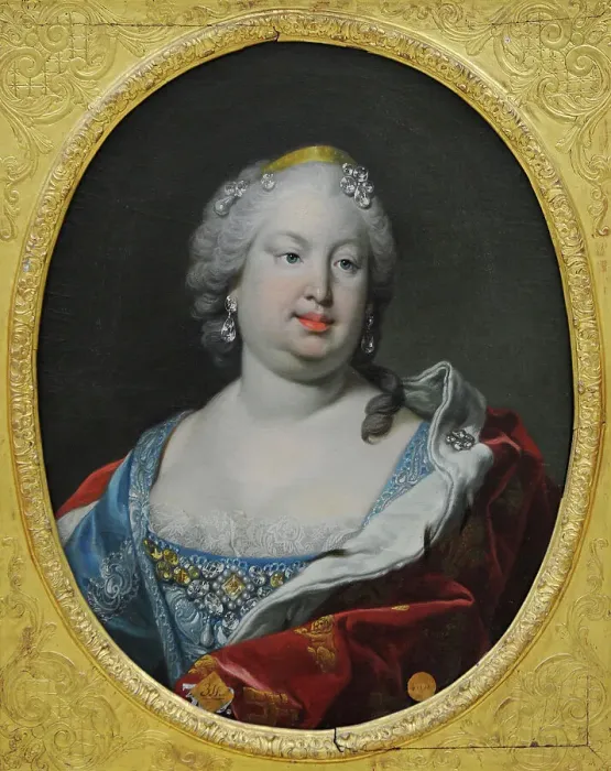 Framed Print : Barbara of Portugal (1711-1758) by Louis Michel Van Loo
