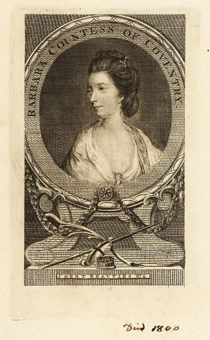 Framed Print : Barbara St. John Bletsoe, Countess of Coventry, died 1804 Framed Print : Barbara St. John Bletsoe, Countess of Coventry, died 1804