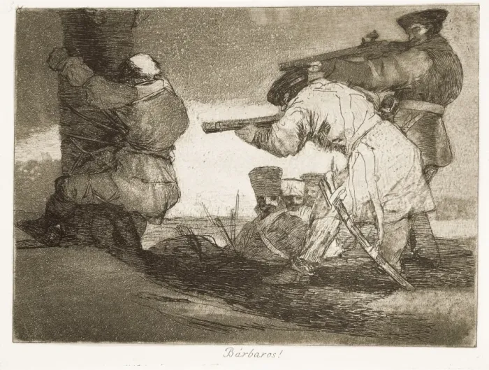 Framed Print : Barbarians!. Plate 38 of The Disasters of War Framed Print : Barbarians!. Plate 38 of The Disasters of War