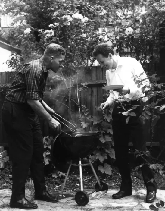 Framed Print : Barbecue Men Framed Print : Barbecue Men