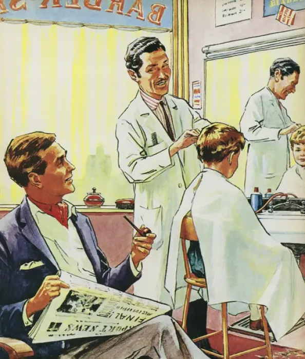 Framed Print : The Barber Framed Print : The Barber