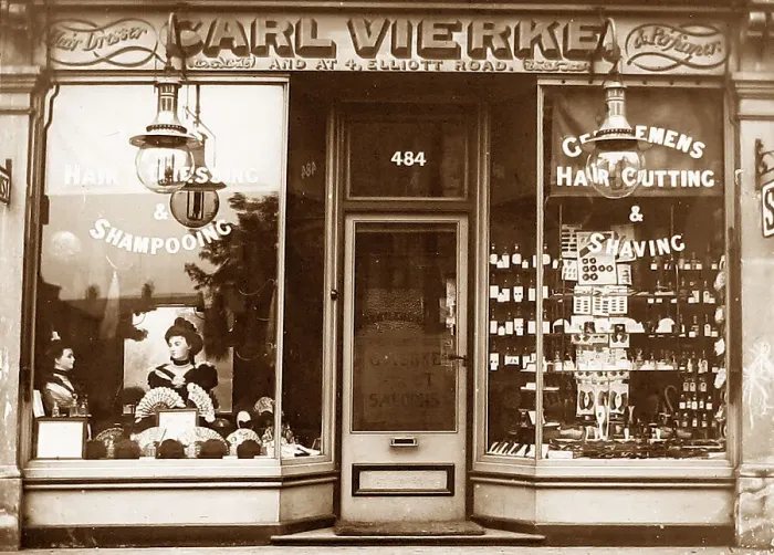 Framed Print : Barber Shop, London Framed Print : Barber Shop, London