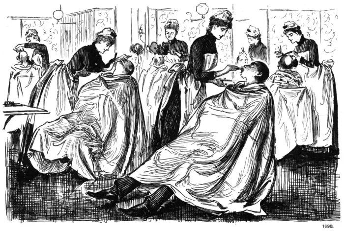 Framed Print : Barberesses / 1890 Framed Print : Barberesses / 1890