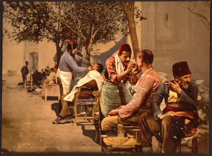 Framed Print : Barbers near Seraskierrat (i. e. Seraskerat) Constantinople Framed Print : Barbers near Seraskierrat (i. e. Seraskerat) Constantinople