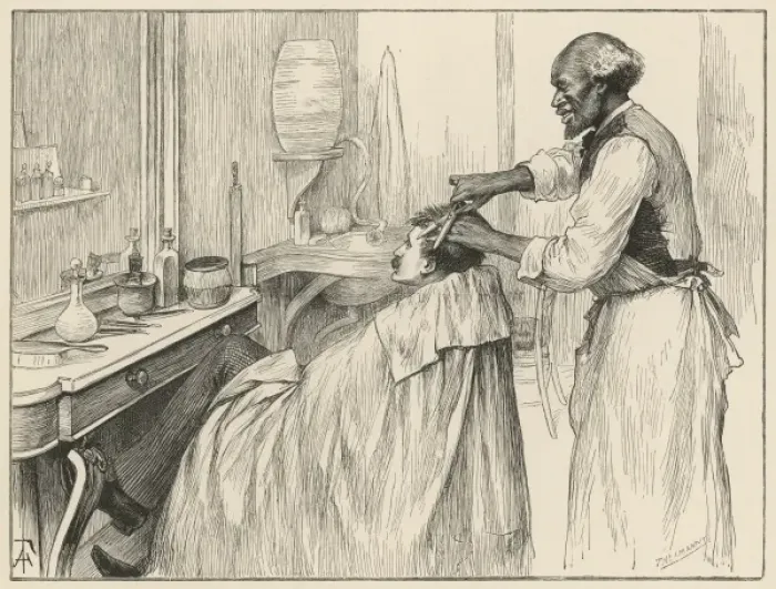 Framed Print : At the barbers shop Framed Print : At the barbers shop