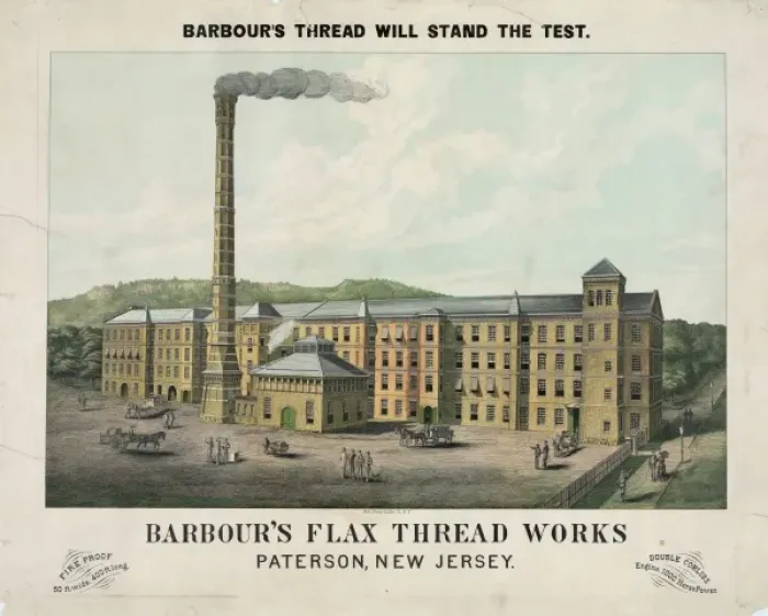 Framed Print : Barbours flax thread works. Patterson, New Jersey Framed Print : Barbours flax thread works. Patterson, New Jersey