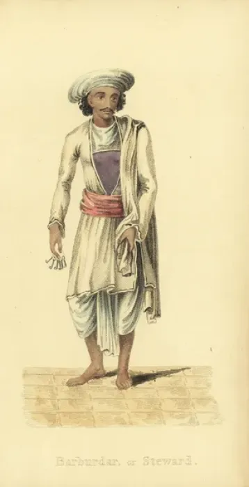 Framed Print : Barburdar or Indian steward Framed Print : Barburdar or Indian steward