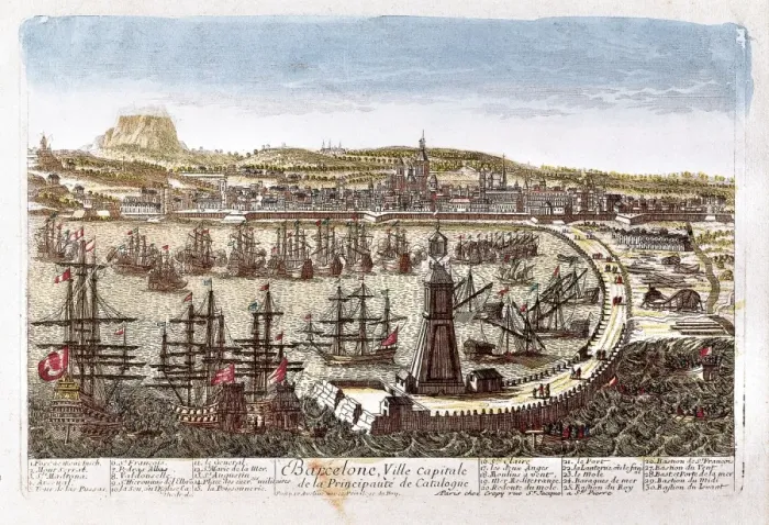 Framed Print : Barcelona (18th c Framed Print : Barcelona (18th c