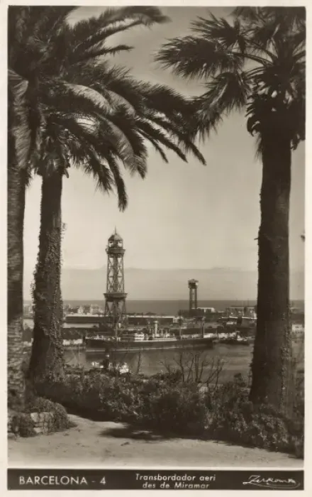 Framed Print : Barcelona, Spain - Cable car from Miramar Framed Print : Barcelona, Spain - Cable car from Miramar