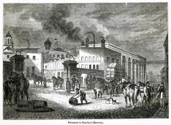 Framed Print : Barclays and Perkins Brewery 1841 Framed Print : Barclays and Perkins Brewery 1841