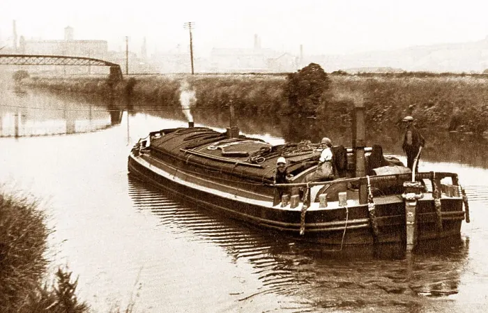 Framed Print : Barge, River Calder, Brighouse Framed Print : Barge, River Calder, Brighouse