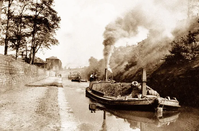 Framed Print : Barges and bargees, Leeds and Liverpool Canal Framed Print : Barges and bargees, Leeds and Liverpool Canal