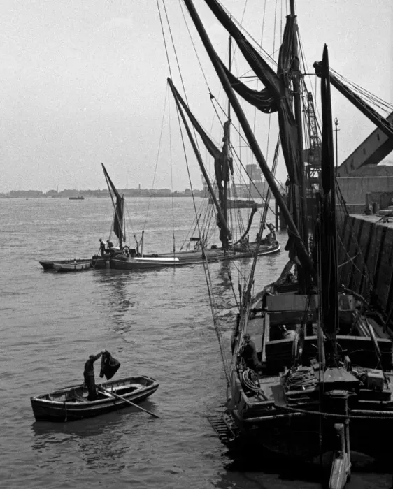 Framed Print : Barges on Londons River Thames at Woolwich Framed Print : Barges on Londons River Thames at Woolwich
