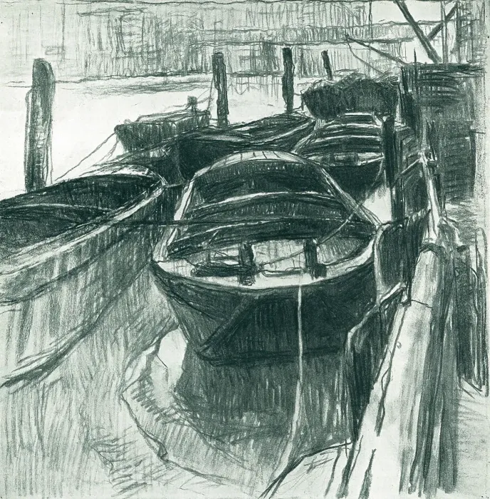 Framed Print : Barges On The Strand Framed Print : Barges On The Strand