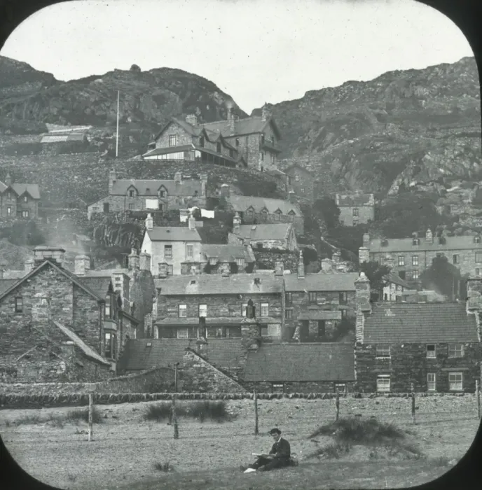 Framed Print : Barmouth - View across water to town and hillside Framed Print : Barmouth - View across water to town and hillside
