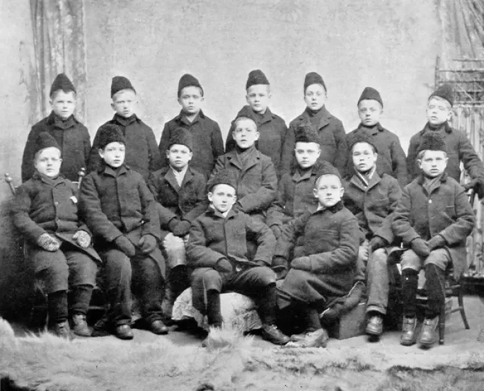 Framed Print : Barnardos Boys about to go west Framed Print : Barnardos Boys about to go west