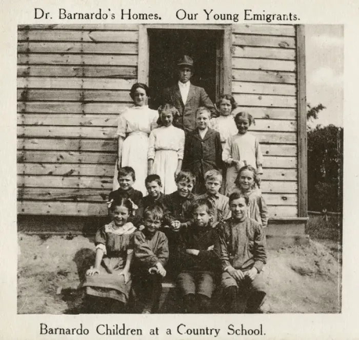 Framed Print : Barnardos Emigrants in Canada - country school Framed Print : Barnardos Emigrants in Canada - country school