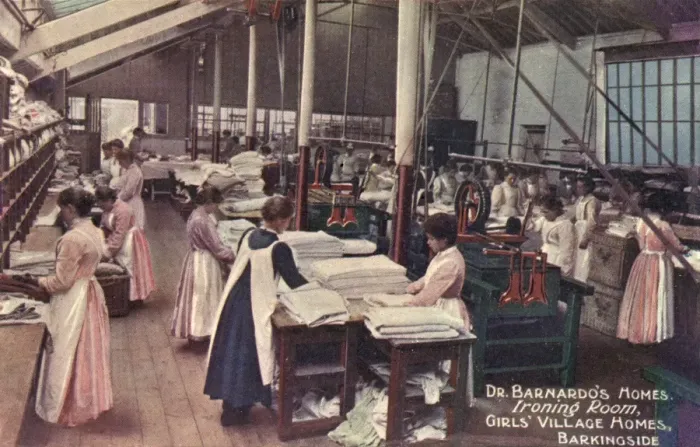 Framed Print : Barnardos Girls Home, Barkingside Ironing Room Framed Print : Barnardos Girls Home, Barkingside Ironing Room