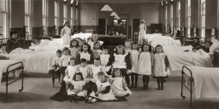 Framed Print : Barnardos Girls Village Home, Barkingside - Scarlet Fever Framed Print : Barnardos Girls Village Home, Barkingside - Scarlet Fever
