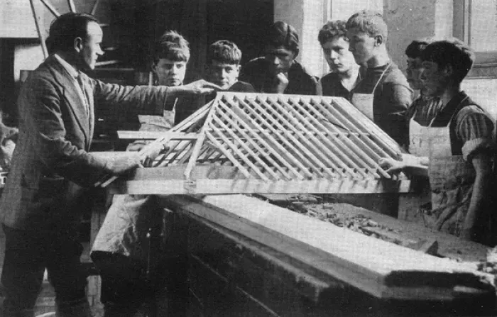 Framed Print : Barnardos Home Carpenters Final Lesson before Australia