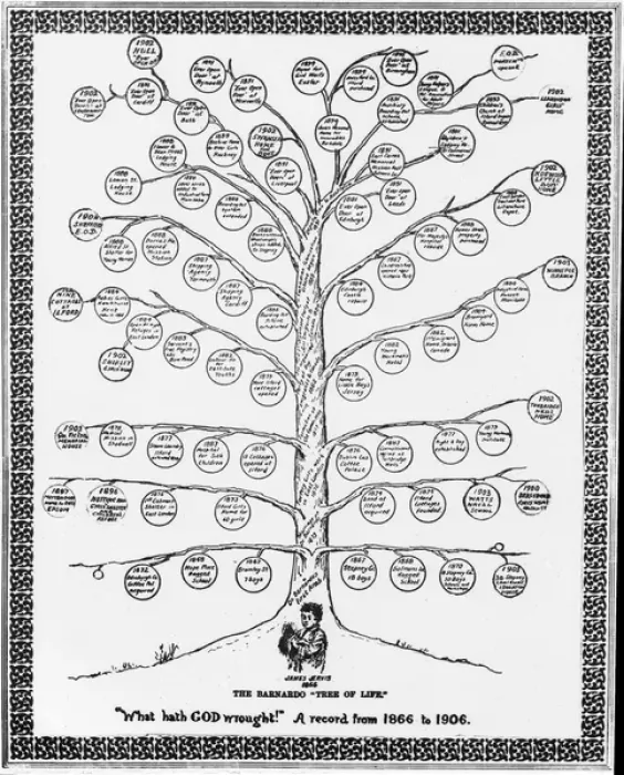 Framed Print : Barnardos Tree of Life 1866-1906 Framed Print : Barnardos Tree of Life 1866-1906