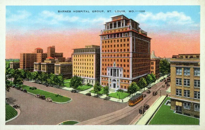 Framed Print : Barnes Hospital Group, St. Louis, Missouri, USA Framed Print : Barnes Hospital Group, St. Louis, Missouri, USA