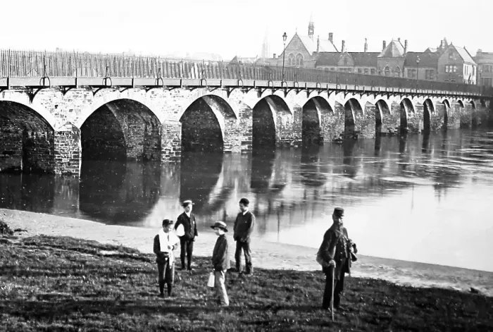 Framed Print : Barnstable, Devon, Victorian period Framed Print : Barnstable, Devon, Victorian period