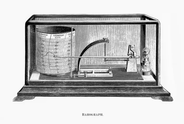 Framed Print : Barograph, from thes Maw and Sons catalogue Date: 1903 Framed Print : Barograph, from thes Maw and Sons catalogue Date: 1903