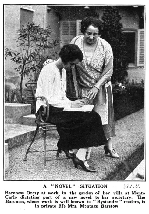 Framed Print : Baroness Orczy in garden of her Riviera villa Framed Print : Baroness Orczy in garden of her Riviera villa