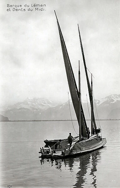 A Barque on Lac Leman (Lake Geneva), Switzerland