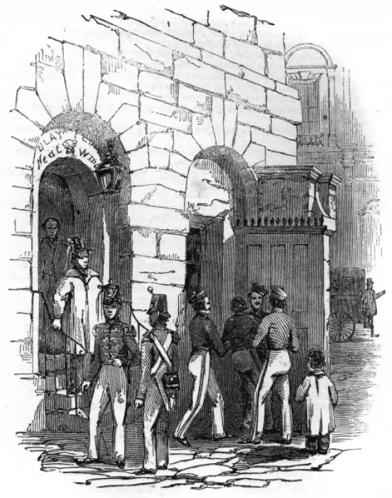 Framed Print : Barrack canteen exterior, 1847