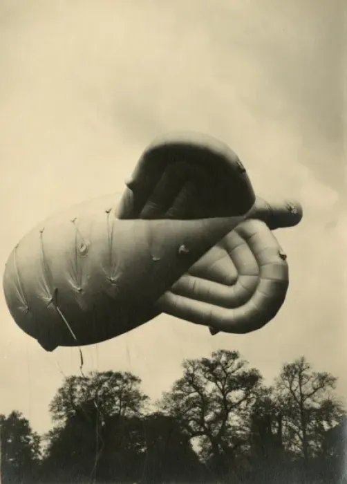 Framed Print : Barrage Balloon in Regents Park, London Framed Print : Barrage Balloon in Regents Park, London