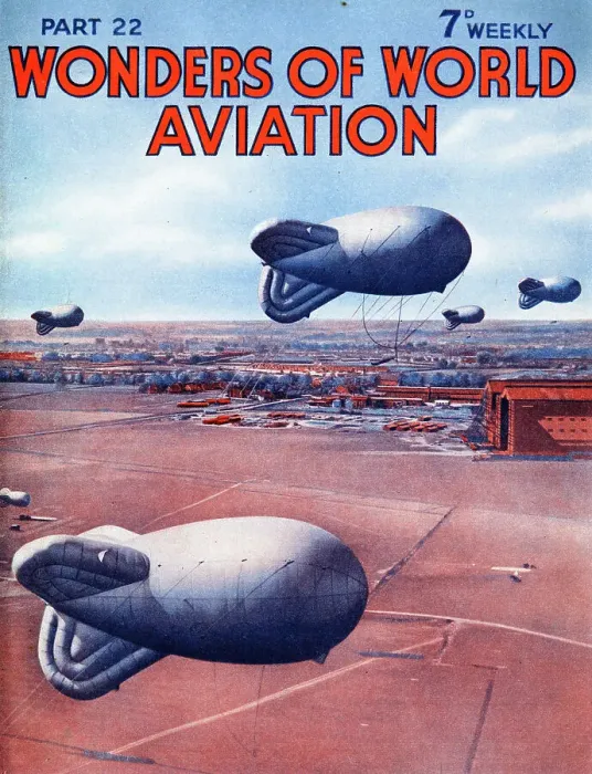 Framed Print : Barrage balloons protecting RAF station, Cardington, Beds Framed Print : Barrage balloons protecting RAF station, Cardington, Beds
