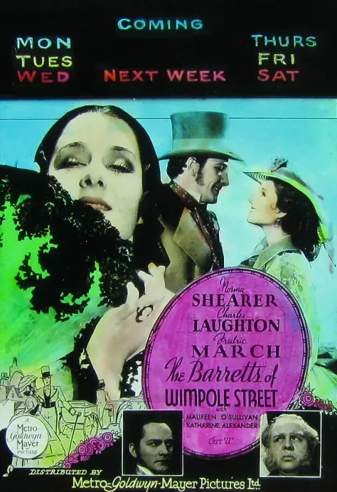 Framed Print : The Barretts Of Wimpole Street cinema projection slide 1934 Framed Print : The Barretts Of Wimpole Street cinema projection slide 1934