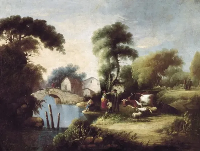 Framed Print : BARRON Y CARRILLO, Manuel (1814-1884). Landscape Framed Print : BARRON Y CARRILLO, Manuel (1814-1884). Landscape