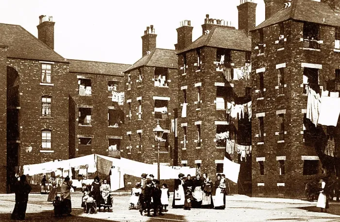 Framed Print : Barrow-in-Furness Egerton Buildings early 1900s