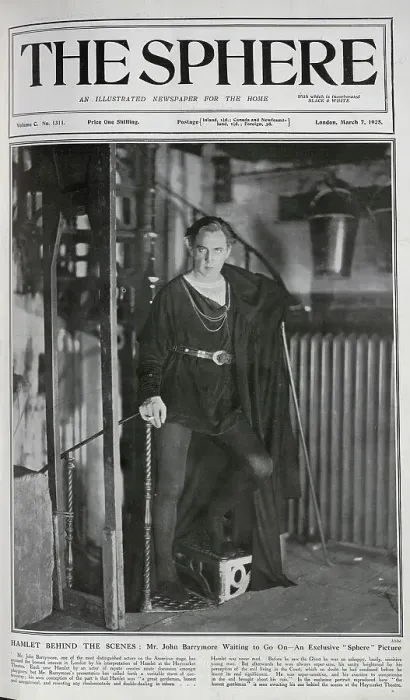 Framed Print : Barrymore's Hamlet production Framed Print : Barrymore's Hamlet production
