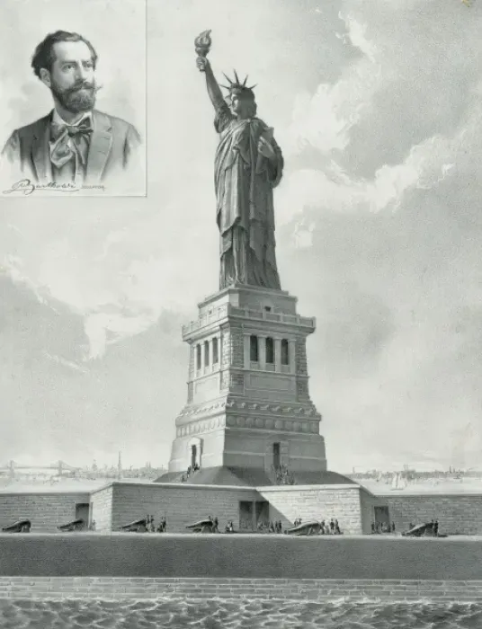 Framed Print : The Bartholdi Statue--Bedloes Island, New York Harbor--Pres Framed Print : The Bartholdi Statue--Bedloes Island, New York Harbor--Pres