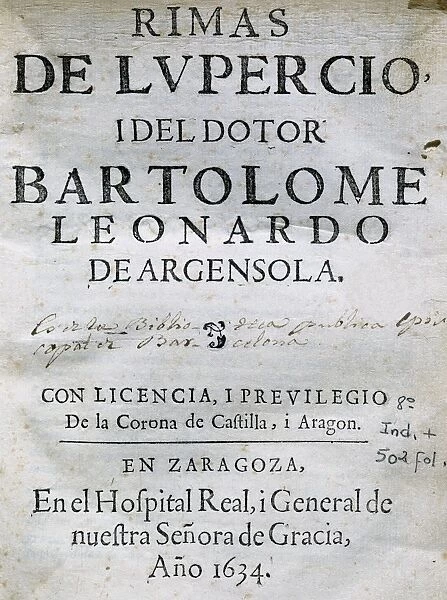Bartolome Leonardo de Argensola (1562-1631) and Lupercio Leo