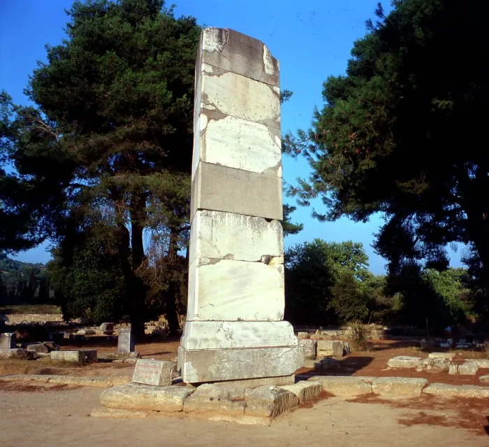 Framed Print : The base or pillar of the Nike of Paionios Framed Print : The base or pillar of the Nike of Paionios