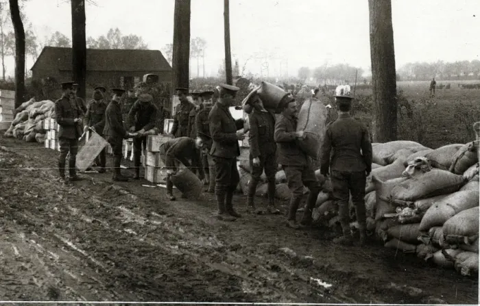 Framed Print : Base Post Office near fighting lines, WW1 Framed Print : Base Post Office near fighting lines, WW1