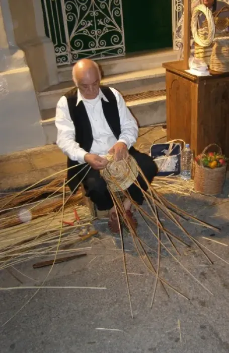 Framed Print : Basket Weaver - Twelfth Night Festival, Malta Framed Print : Basket Weaver - Twelfth Night Festival, Malta
