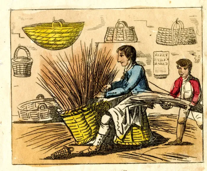 Framed Print : Basket weaver at work Framed Print : Basket weaver at work
