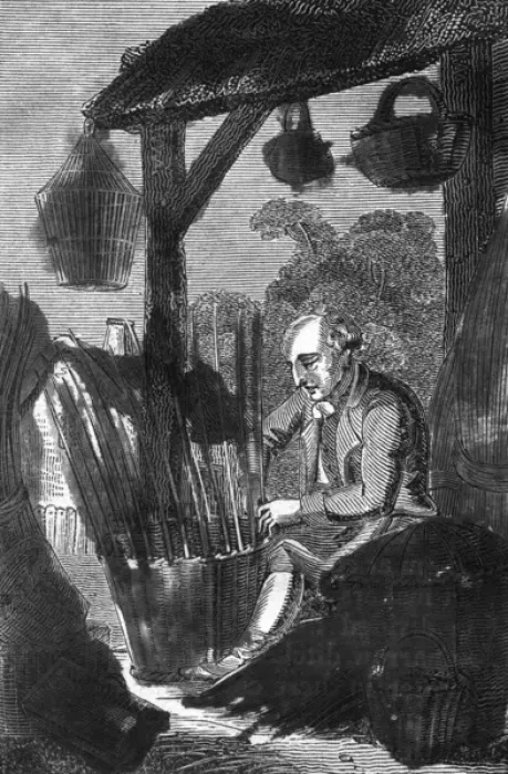 Framed Print : Basketmaker 1827 Framed Print : Basketmaker 1827