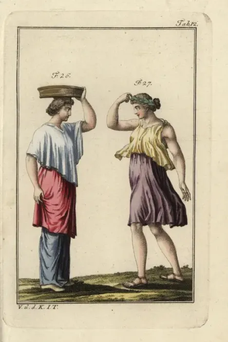 Framed Print : Basketweaver wearing a ricinium (short pallium) Framed Print : Basketweaver wearing a ricinium (short pallium)