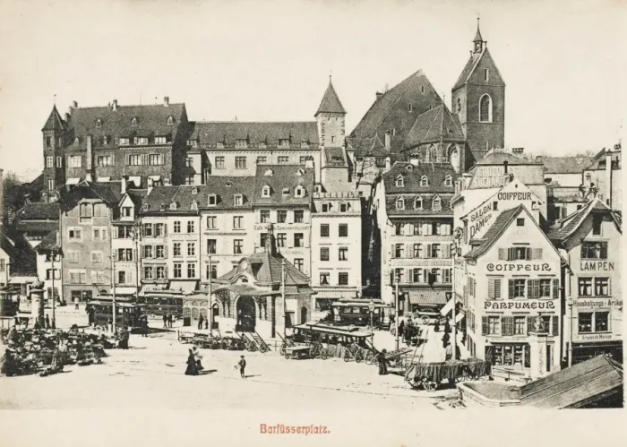 Framed Print : Basle - Switzerland - Barfusserplatz Framed Print : Basle - Switzerland - Barfusserplatz