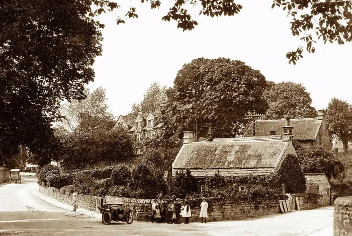 Framed Print : Baslow Nether End early 1900s Framed Print : Baslow Nether End early 1900s